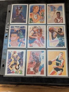 Basketball Trading Card Collector Sheets - Iconic Players